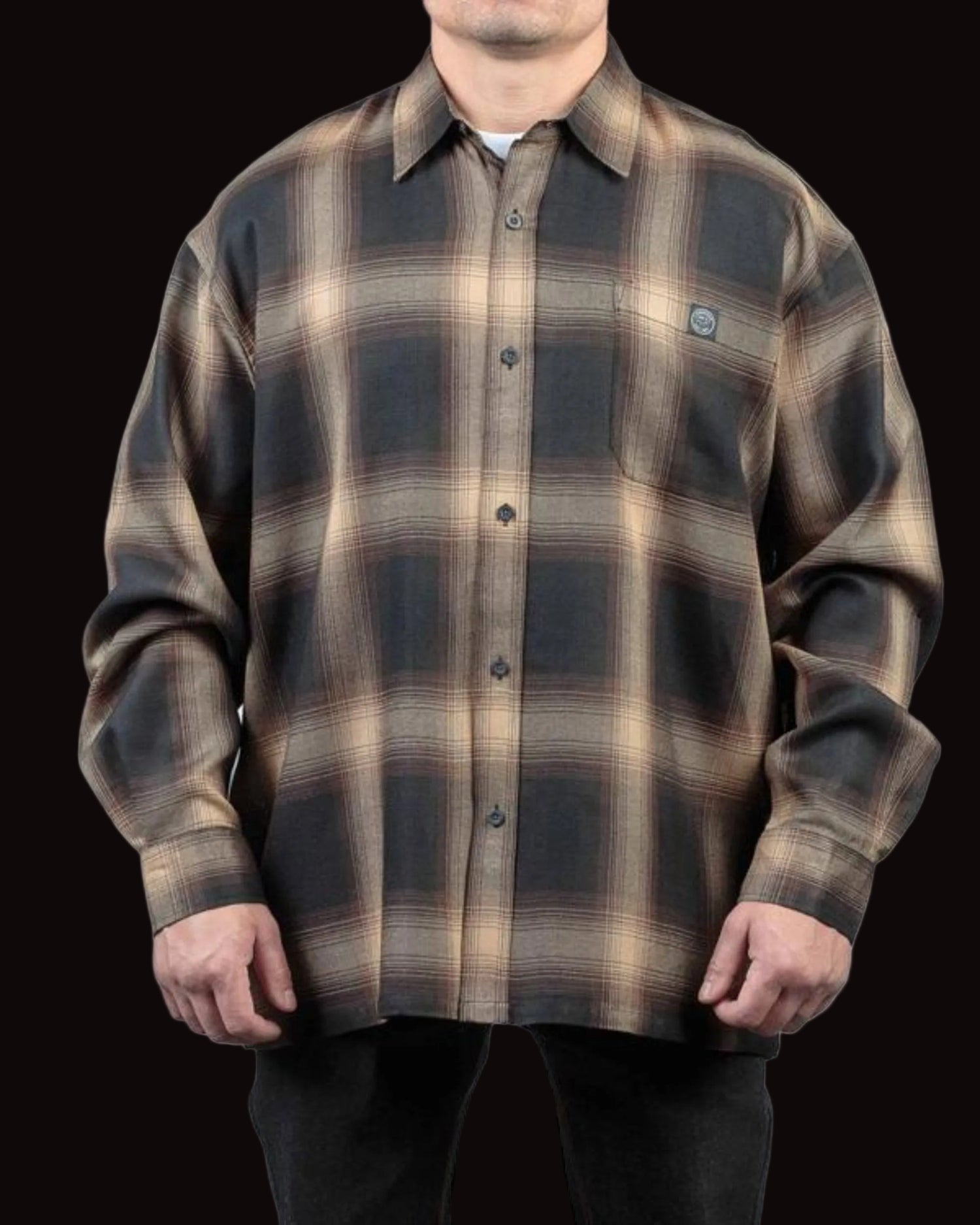 LOWRIDER Veteranos Long Sleeves Shirts , BROWN
