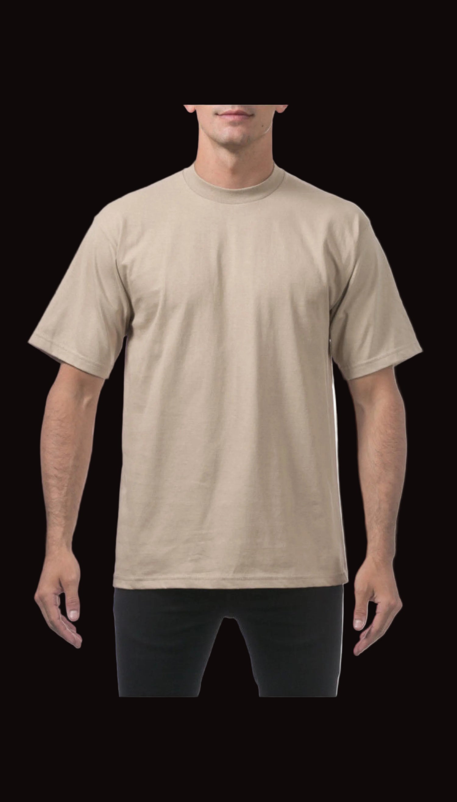 ProClub Tee Shirts ,Heavyweights, Talls KHAKI - THE M.F OLDSCHOOL STORE