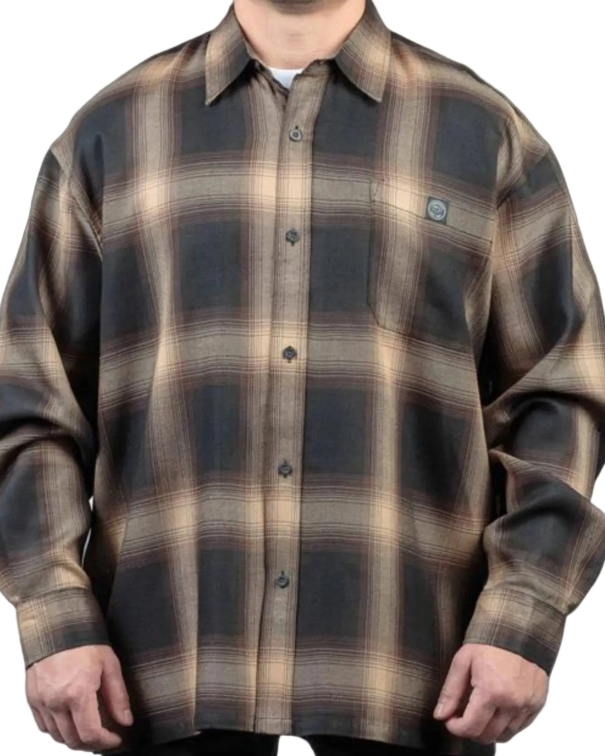LOWRIDER  Veteranos  Long Sleeves Shirts , BROWN