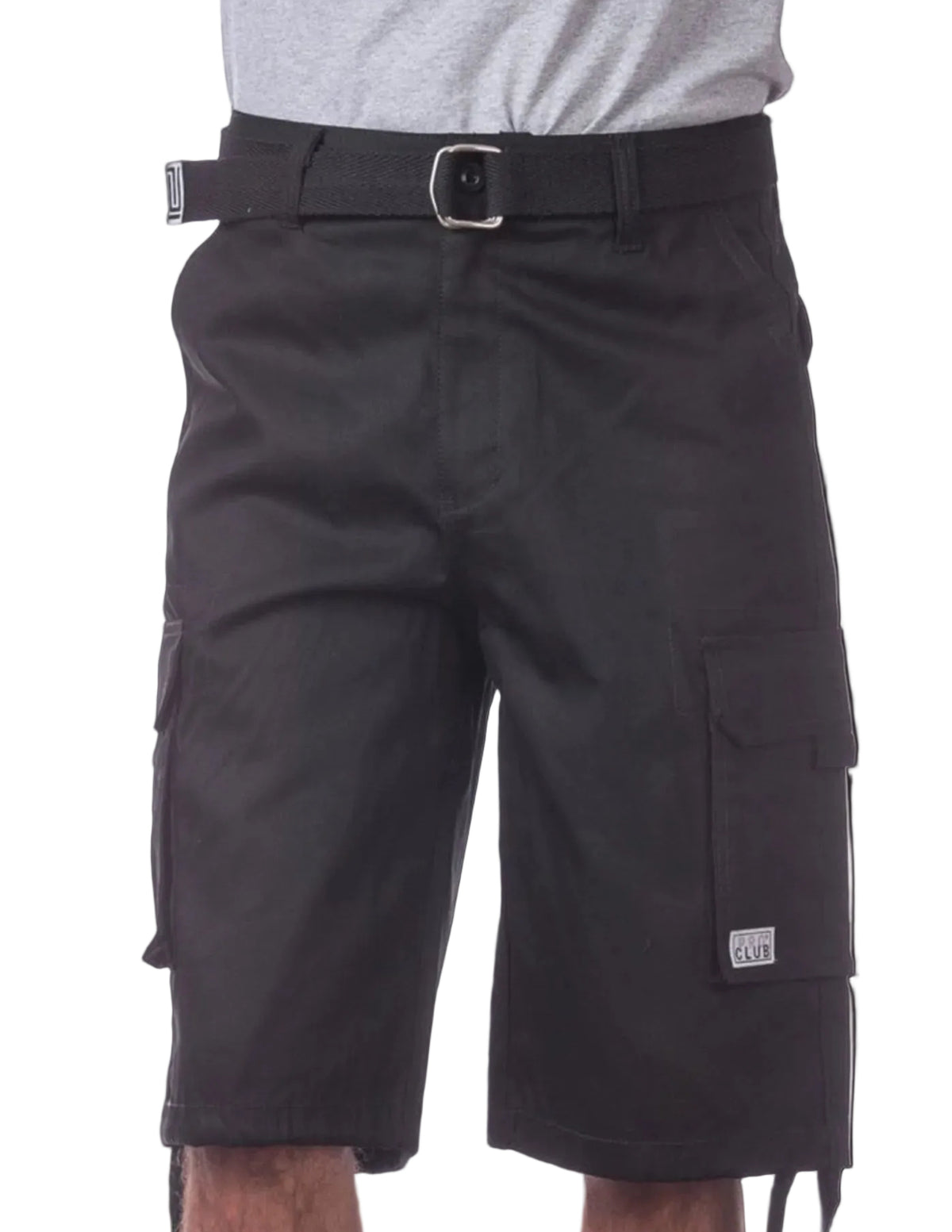 PROCLUB Twill Cargo Shorts — Black