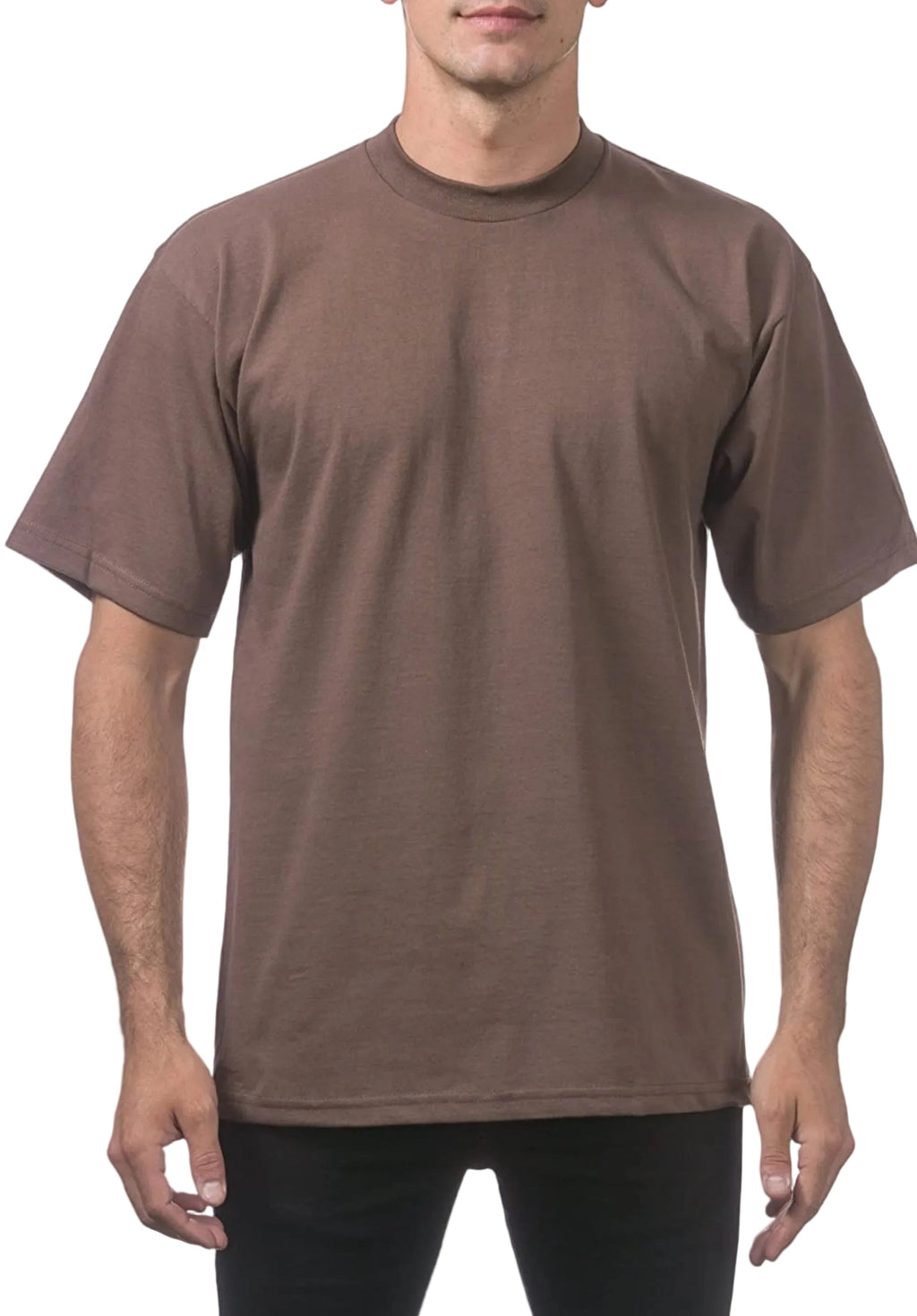 PROCLUB  Tee Shirts Heavyweights, BROWN
