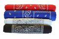 Bandanas 100% Cotton — Black, Red, Royal Blue, Navy, White